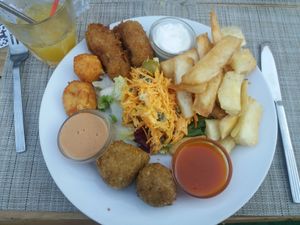 Assortiment salgados vegetariens at Casa Brasil in Palavas-les-flots