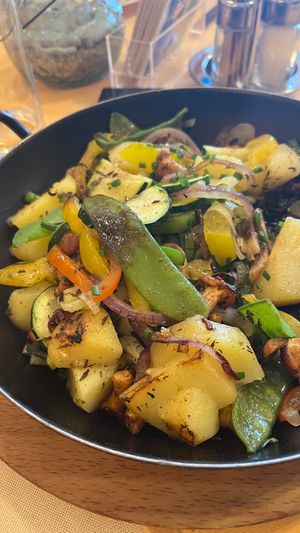 veggies, with potatoes at Kirchenwirt in Strobl