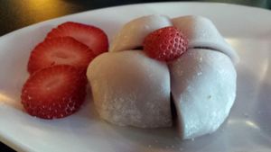 vegan mochi dessert at Midori's Floating World Cafe in Minneapolis