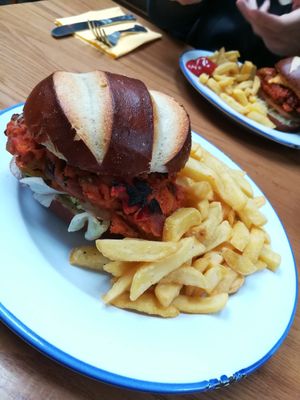 Vegan burger at Garrison West in Fort William