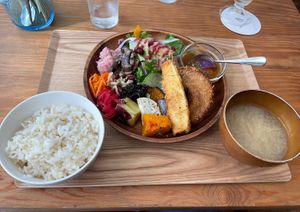 Vegan plate  at One Drop Cafe in Yokosuka