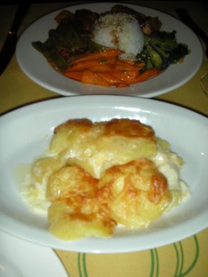 Vegetarian Platter and Potato Gratin at La Zucca in Venice