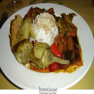 Vegetarian plate (all vegan) at La Zucca in Venice