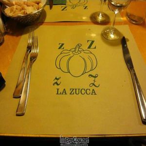 placemat  at La Zucca in Venice