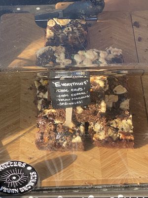 ‘Everything’ brownies  at Dark Matters in Bristol