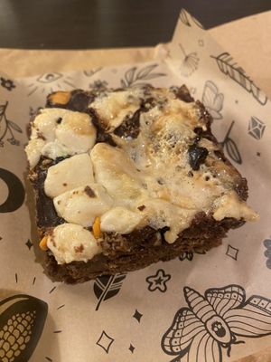 ‘Everything’ brownie  at Dark Matters in Bristol
