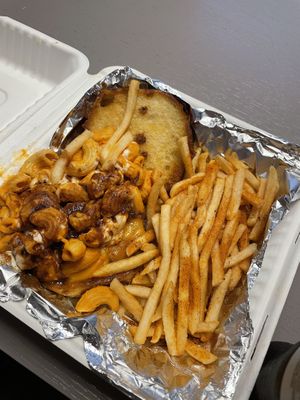 Mac and cheese burger  at Trio Plant-Based in Minneapolis