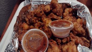 Cauliflower wings with BBQ sauce at Trio Plant-Based in Minneapolis