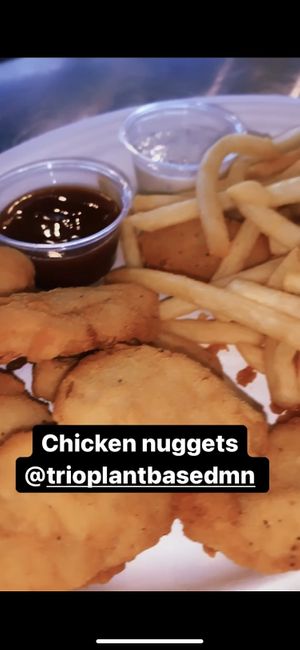 Chicken nuggets 💕  at Trio Plant-Based in Minneapolis