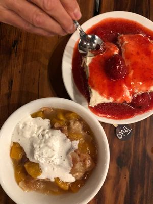 We couldn’t decide so we got both desserts ?. Incredible.  at Trio Plant-Based in Minneapolis