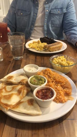 The chicken quesadilla  at Trio Plant-Based in Minneapolis