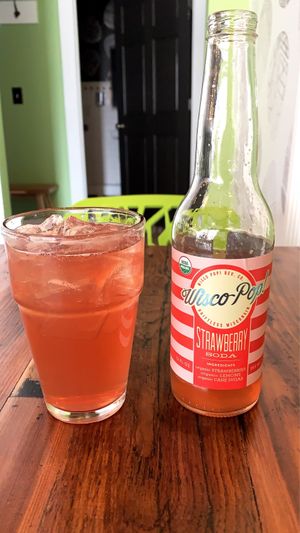 Strawberry Soda at Trio Plant-Based in Minneapolis