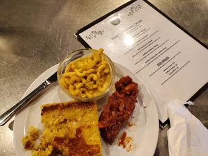 Combo plate of deliciousness at Trio Plant-Based in Minneapolis