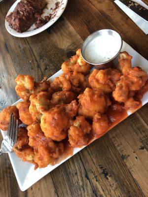 Cauliflower wings!  at Trio Plant-Based in Minneapolis