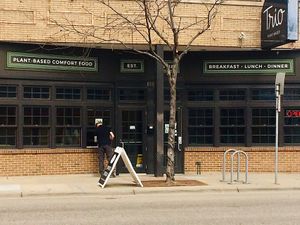 Carry-out window  at Trio Plant-Based in Minneapolis