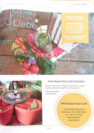 Advertisment: Lake lifestyle (2018).  Volume 1, p.36 at Bilobi Laden & Cafe in Strobl