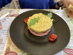 Vegan cold dish at Su e Giu in Naxos