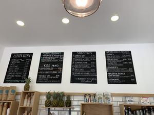 Menu options July 2019 at Blender in Antiparos