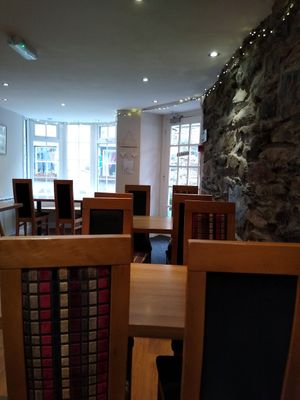 Indoor seating at Caffi Colwyn in Caernarfon