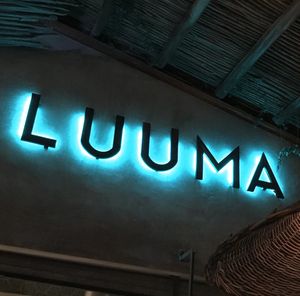 Sign above bar at LUUMA in Holbox
