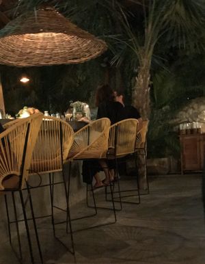 Bar area at LUUMA in Holbox