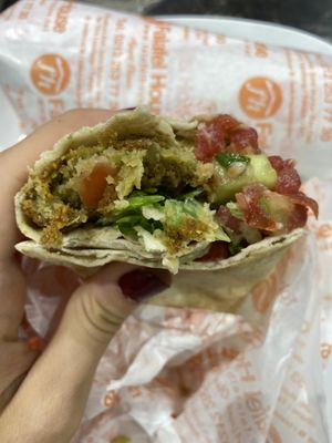 Falafel wrap  at Falafel House in Istanbul