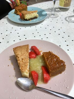 We shared cheesecake and a cannelle pie for desert, yummy! at 66 Green Restaurant in Perigueux