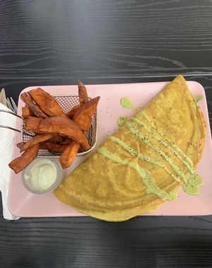 Lovely daily crepe  at Leaves Cafe in Cotovia