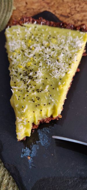 Avocado pie at Leaves Cafe in Cotovia