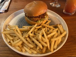 Quorn chicken burger   at The Library in Durham