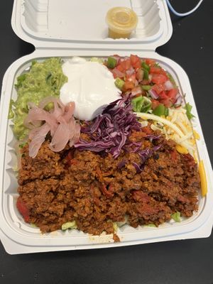 Plato with soy chorizo   at Luna Verde Vegan Mexican Restaurant in Bradley Beach