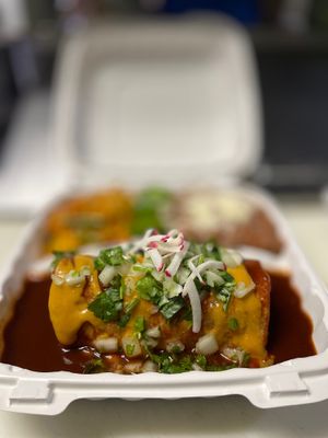 Chimi-Birria and Burri-Birria available with No Chivo| seitan or No Puerco| organic jackfruit our birria proteins. at Luna Verde Vegan Mexican Restaurant in Bradley Beach