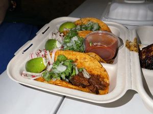 Tacos de Birria  at Luna Verde Vegan Mexican Restaurant in Bradley Beach