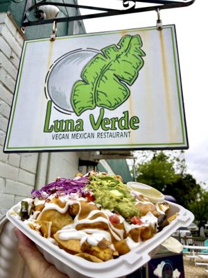 Nachos!!  at Luna Verde Vegan Mexican Restaurant in Bradley Beach