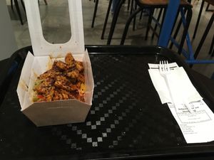 Thai tempeh and plastic  at Jent in Delft
