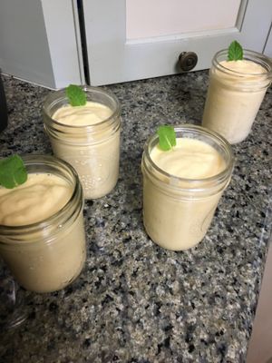 Mango Lassi with Vegan Yogurt  at Plant Based Only Catering in Austin