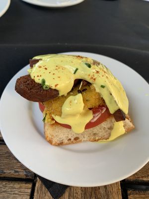 Vegan Benedict…comes with two!  at Revolution Winery and Kitchen in Sacramento