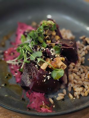 Dine Downtown 2024: Beet Salad #Veganuary at Revolution Winery and Kitchen in Sacramento