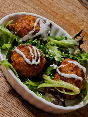 Arrancini (vegan) at Revolution Winery and Kitchen in Sacramento