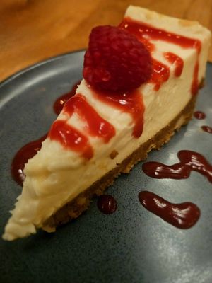 Vegan NY Cheesecake - so worth it! at Revolution Winery and Kitchen in Sacramento