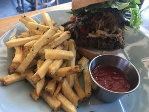 Impossible burger  at Revolution Winery and Kitchen in Sacramento