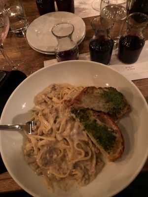 Vegan impossible stroganoff at Revolution Winery and Kitchen in Sacramento