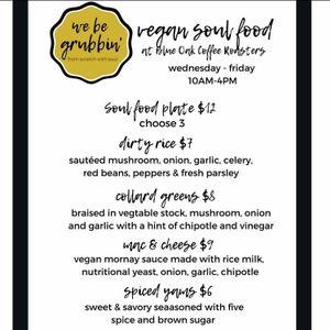 Vegan soul food plate options  at We Be Grubbin in Bakersfield