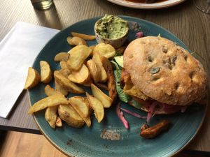 Vegan sandwich with oumph! at Egill Jacobsen in Reykjavik