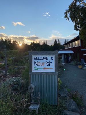 Front of restaurant  at Nourish in Sequim