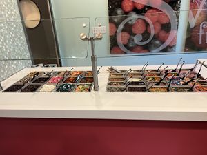 Toppings…and even more than shown in the photo .  at Swirls Frozen Yogurt in Parker