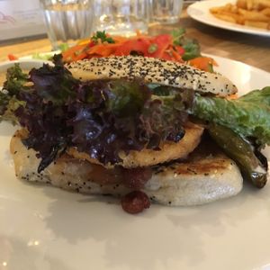 Chickn sandwich (daily special) at The Lotus-Heart Restaurant in Christchurch