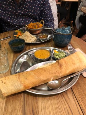 Dosa, curry, tea at The Lotus-Heart Restaurant in Christchurch