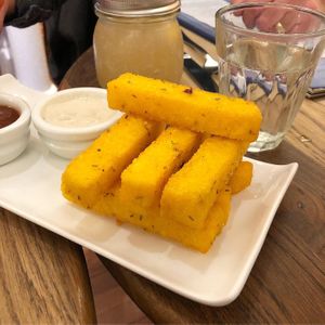Polenta fries at The Lotus-Heart Restaurant in Christchurch