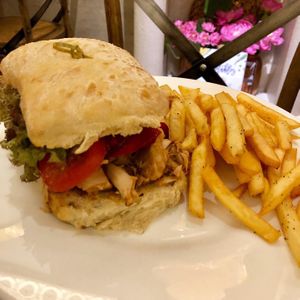 Jackfruit burger  at The Lotus-Heart Restaurant in Christchurch